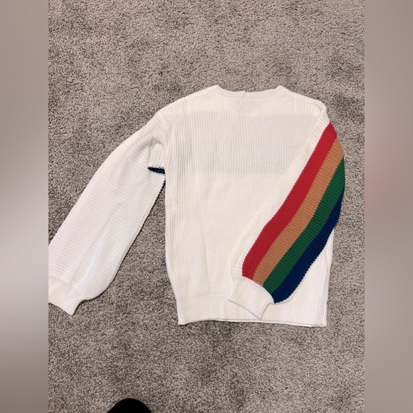 Boutique multicolor striped crew neck knit long sleeve sweater NWT - Picture 8 of 8